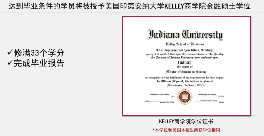 紫荆-印第安纳大学KELLEY商学院金融硕士项目
