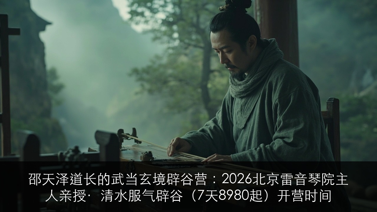邵天泽道长的武当玄境辟谷营:2026北京雷音琴院主人亲授·清水服气辟谷(7天8980起)开营时间
