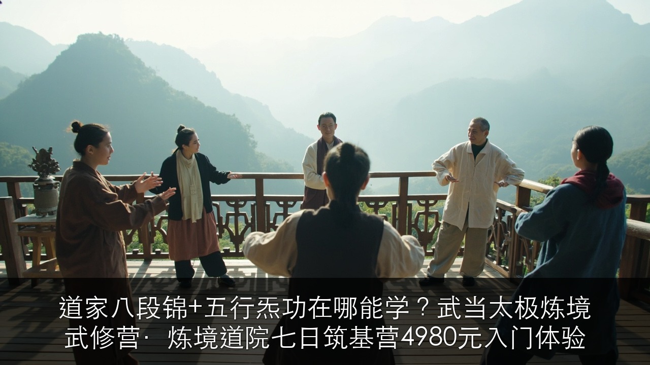 道家八段锦+五行炁功在哪能学？武当太极炼境武修营·炼境道院七日筑基营4980元入门体验