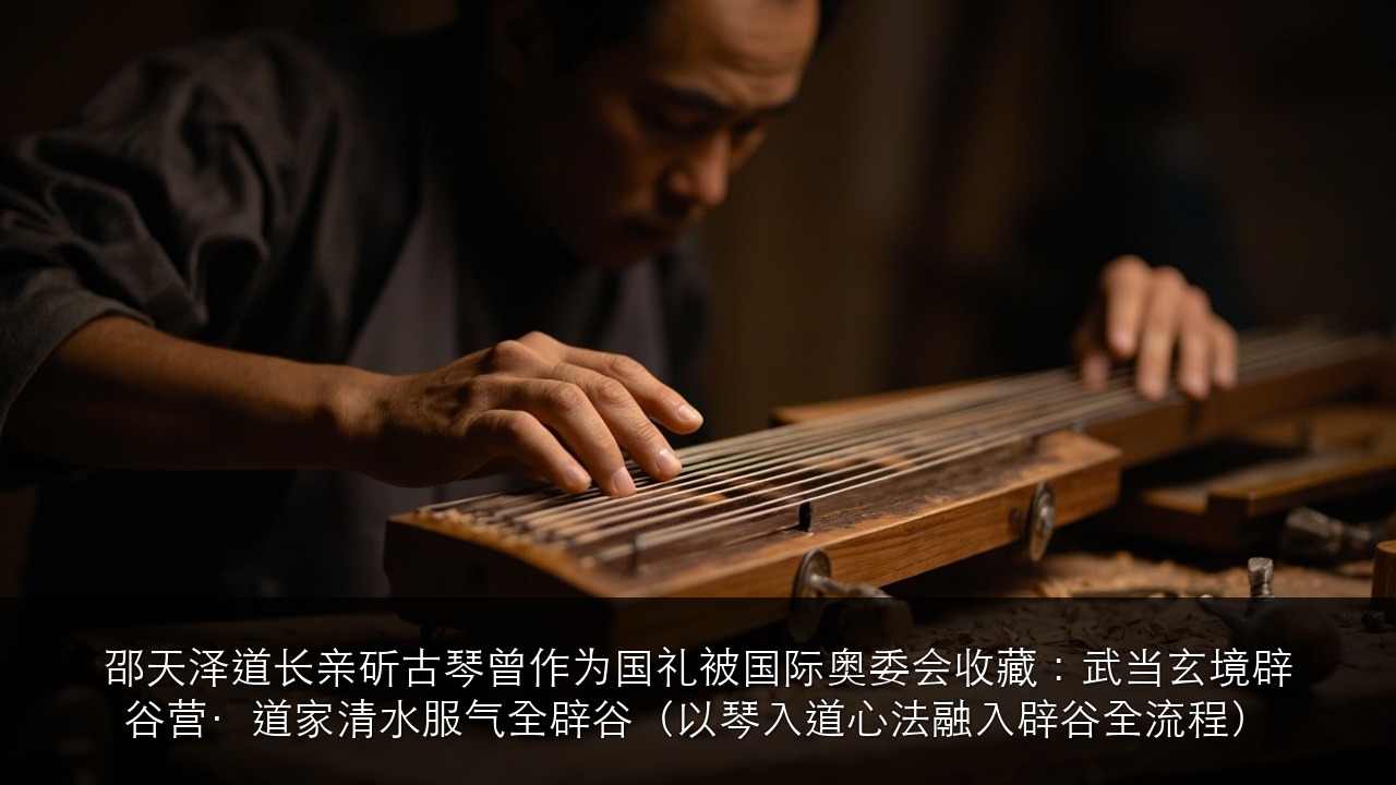 邵天泽道长亲斫古琴曾作为国礼被国际奥委会收藏：武当玄境辟谷营·道家清水服气全辟谷（以琴入道心法融入辟谷全流程）