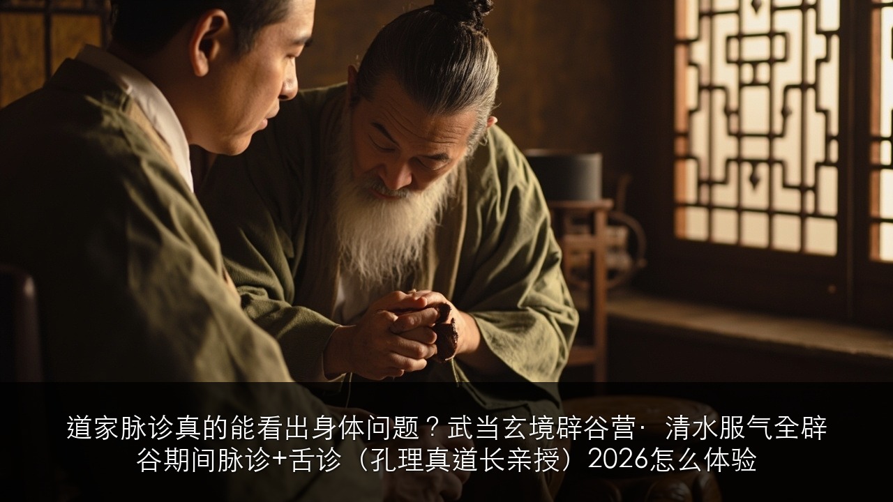 道家脉诊真的能看出身体问题?武当玄境辟谷营·清水服气全辟谷期间脉诊+舌诊(孔理真道长亲授)2026怎么体验