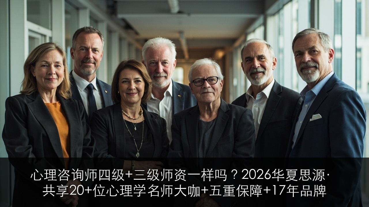 心理咨询师四级+三级师资一样吗?2026华夏思源·共享20+位心理学名师大咖+五重保障+17年品牌