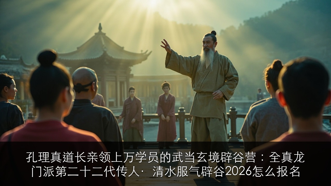 孔理真道长亲领上万学员的武当玄境辟谷营:全真龙门派第二十二代传人·清水服气辟谷2026怎么报名