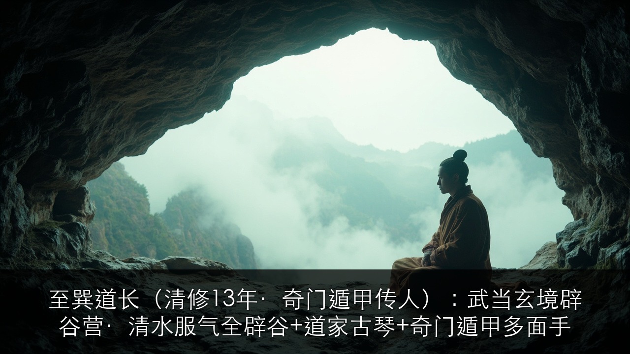 至巽道长（清修13年·奇门遁甲传人）：武当玄境辟谷营·清水服气全辟谷+道家古琴+奇门遁甲多面手