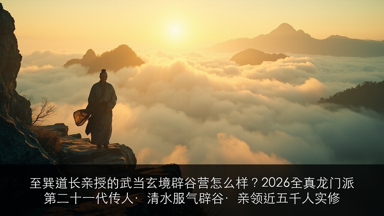 至巽道长亲授的武当玄境辟谷营怎么样?2026全真龙门派第二十一代传人·清水服气辟谷·亲领近五千人实修