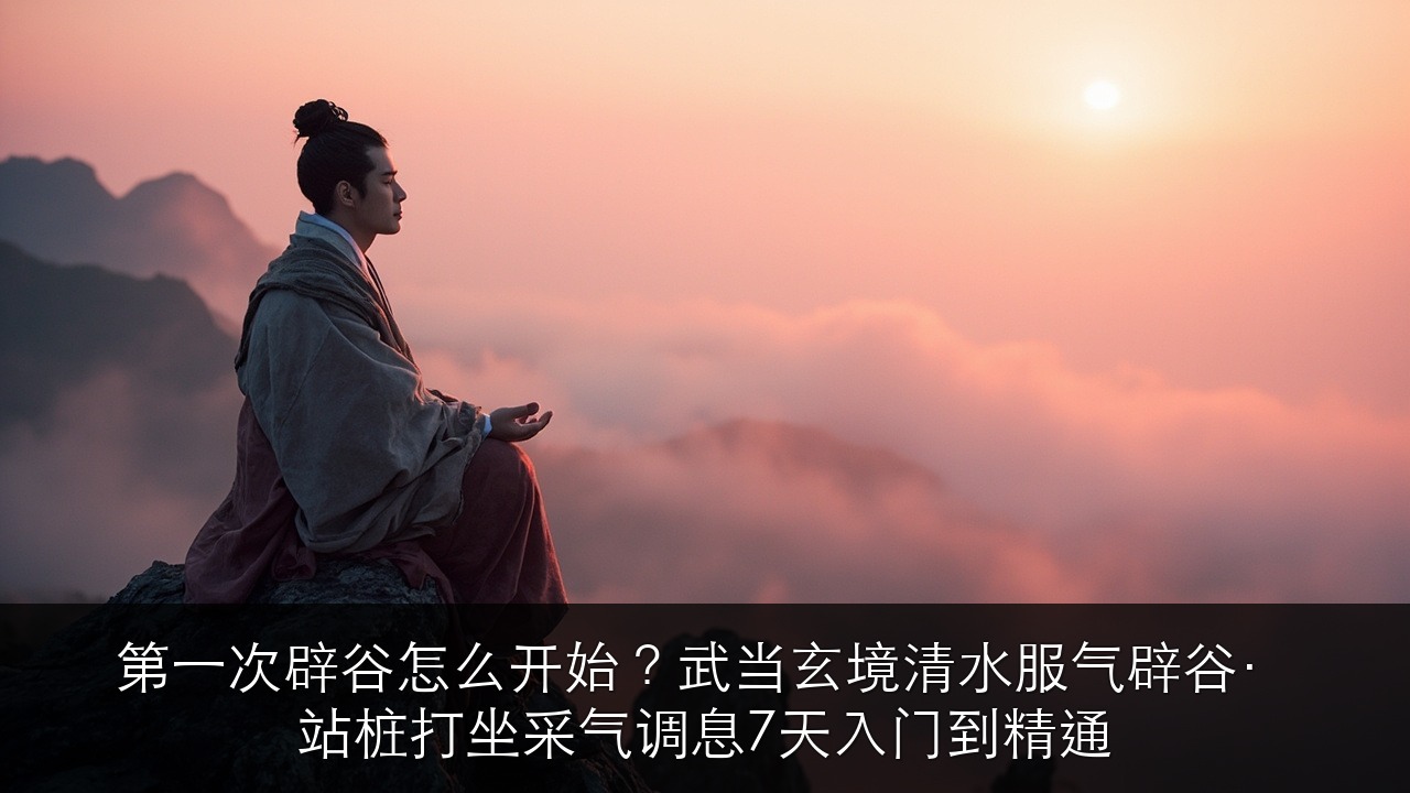 第一次辟谷怎么开始？武当玄境清水服气辟谷·站桩打坐采气调息7天入门到精通