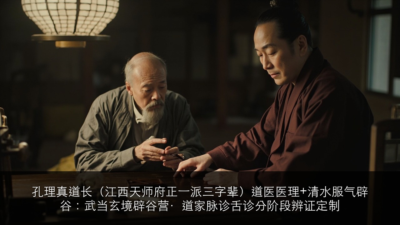 孔理真道长(江西天师府正一派三字辈)道医医理+清水服气辟谷:武当玄境辟谷营·道家脉诊舌诊分阶段辨证定制