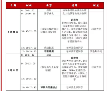 北京大学领袖视野高端研修班3月新班开课