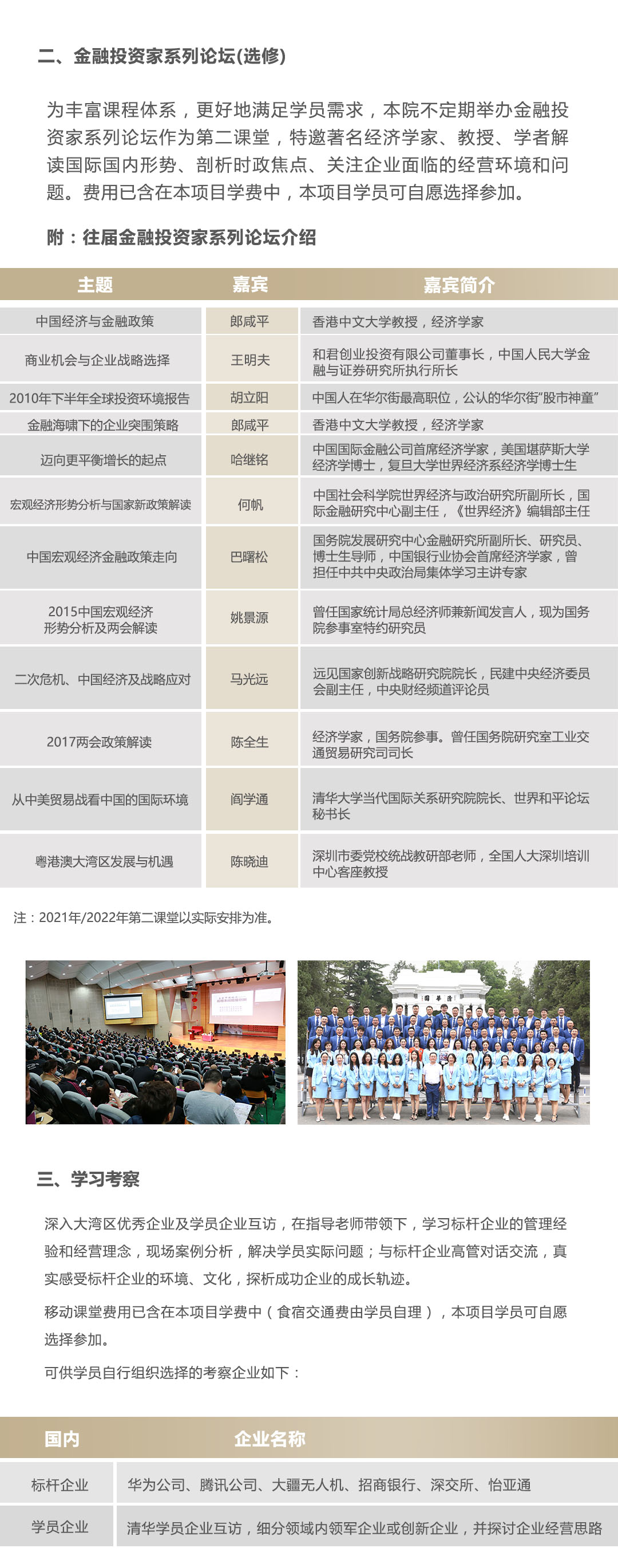清华大学深圳研究生院大湾区金融创新与资本思维高级研修班