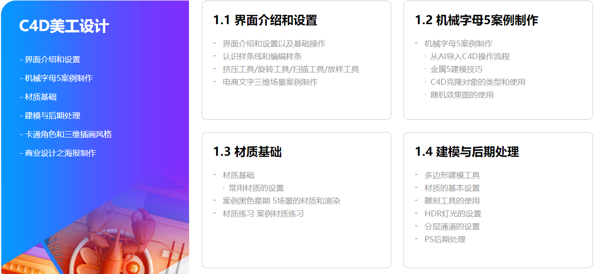 C4D影视包装全科班