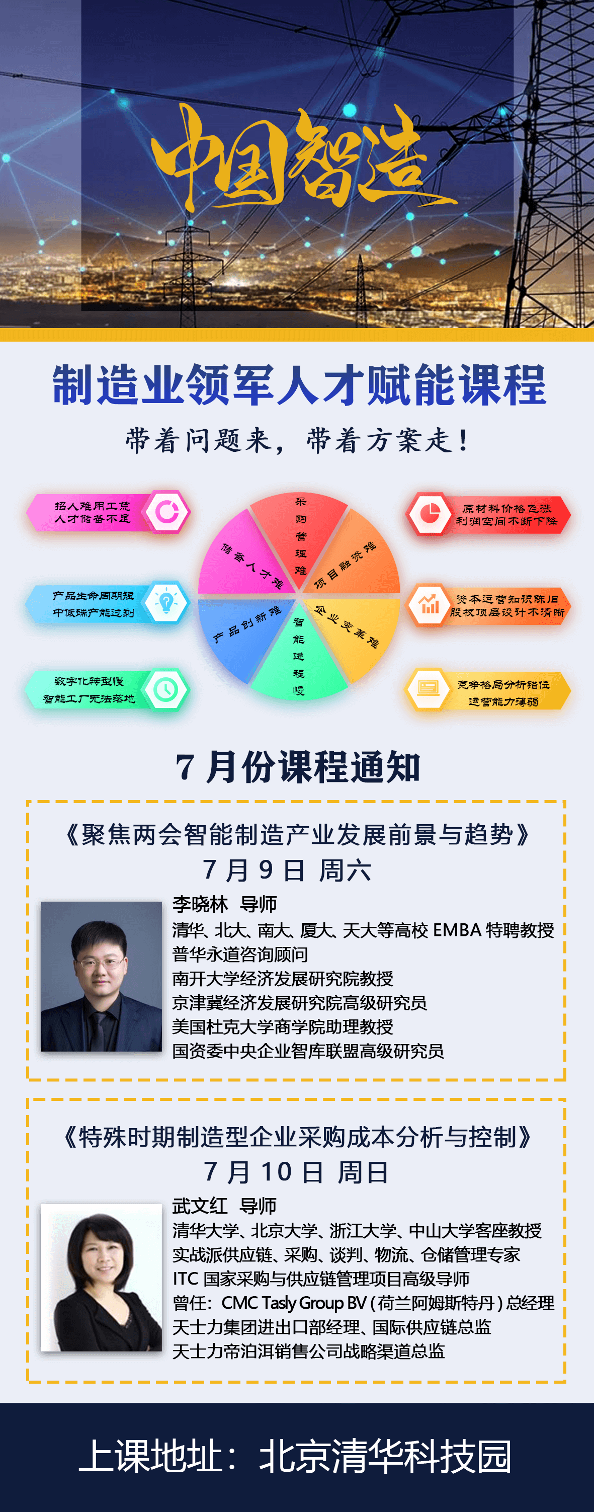 2022年7月制造业领军人才赋能课程7月课表