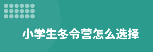 小学生冬令营怎么选择？