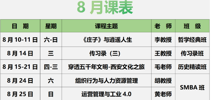 2024广鉴学院8月课表 | 满怀期待，充满热情上海