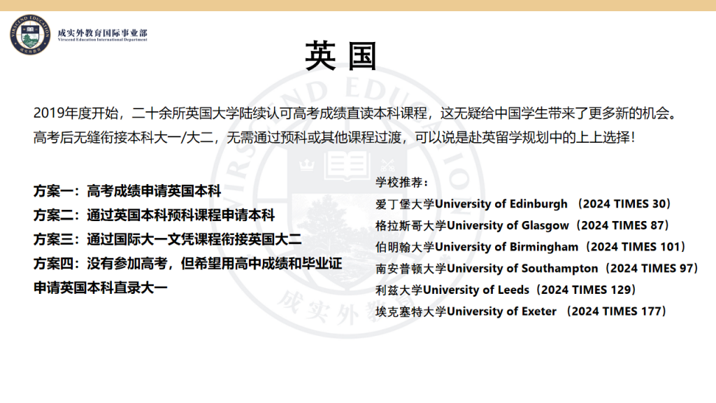 成实外国际教育简介