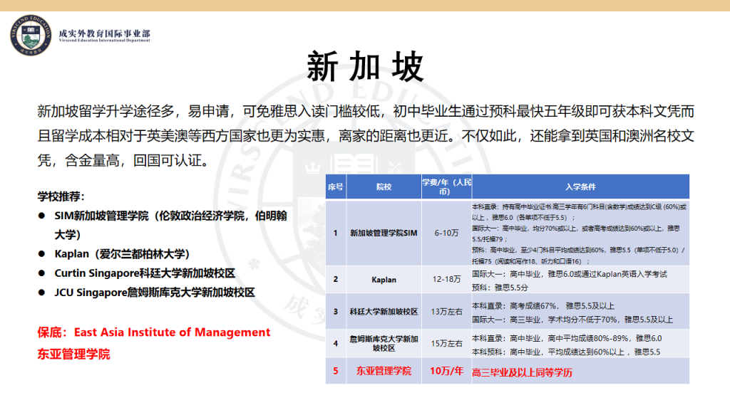 成实外国际教育简介