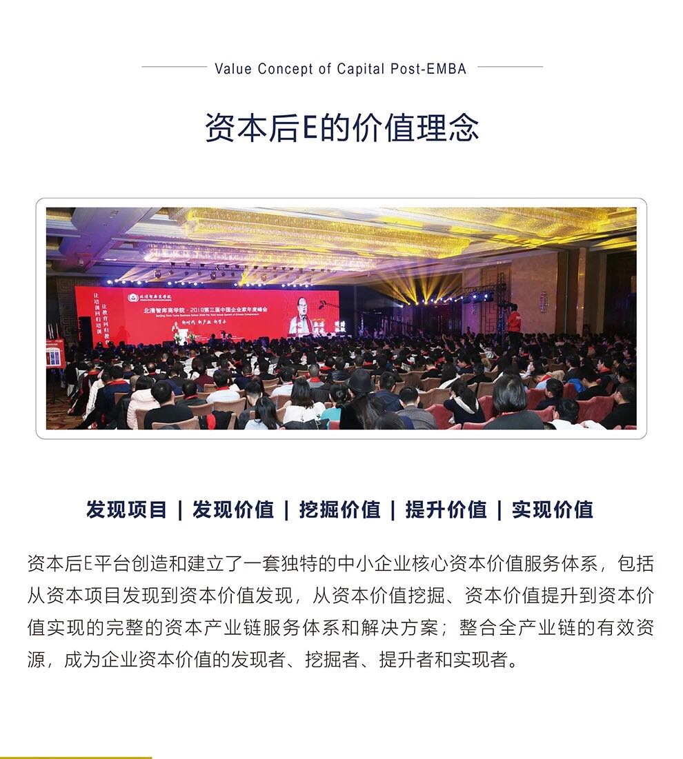 北清智库资本后emba董事长班