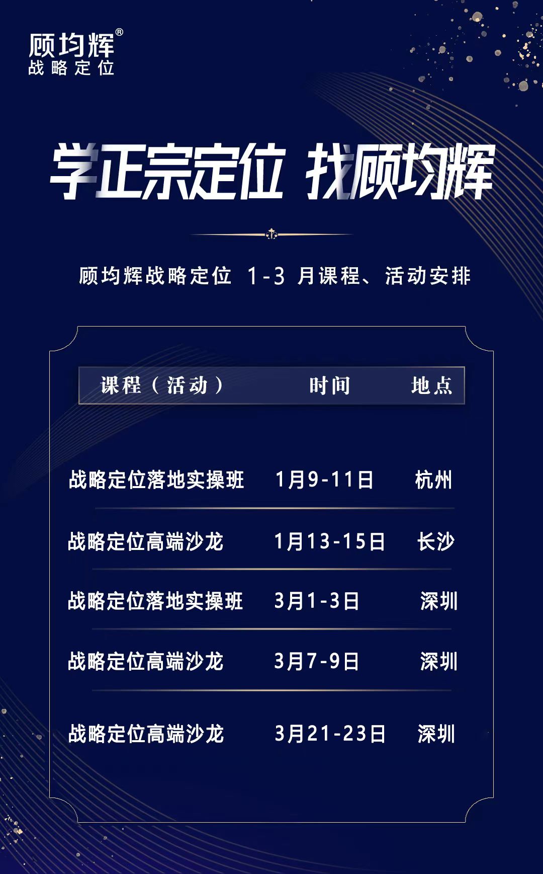 2025年3月1-3日顾均辉战略定位落地实操班_深圳
