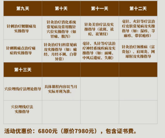 中医针灸推拿高级系统培训班