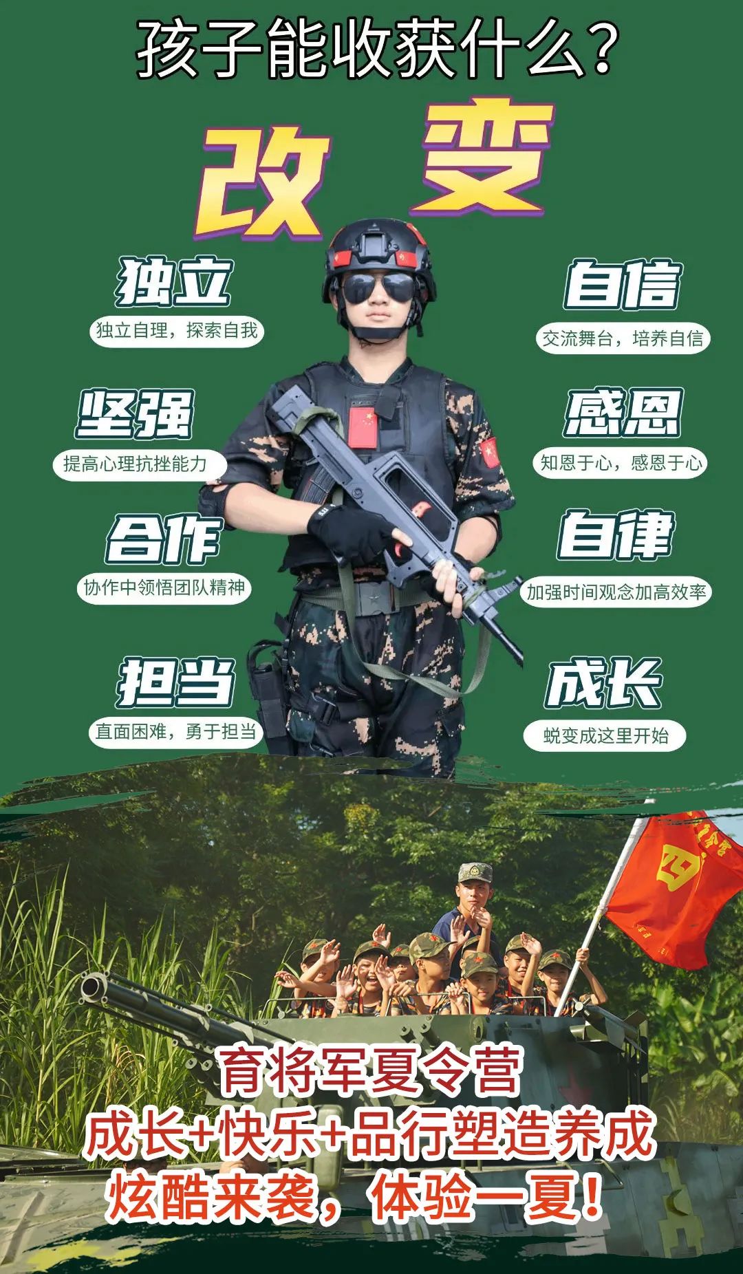 选择军事夏令营孩子能收获什么?