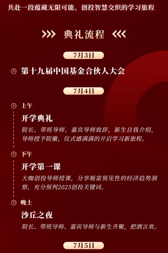 2025年7月3-6日沙丘投研院沙丘黄埔15期开学典礼_上海