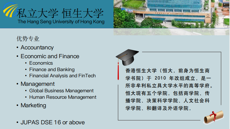 香港恒生大学留学项目
