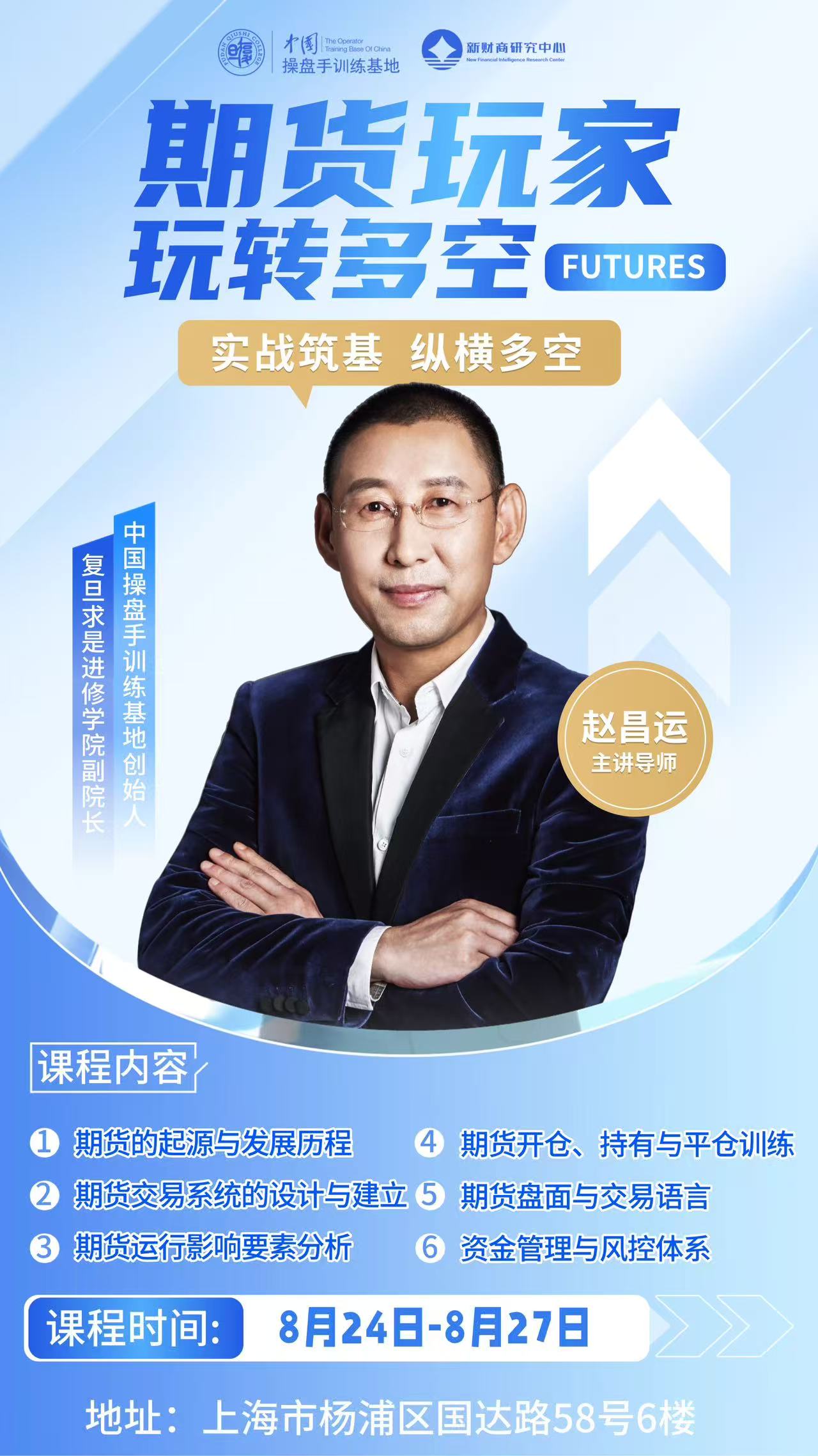2025年8月24-27日复旦求是操盘手训练基地期货玩家_赵昌运