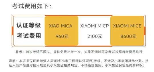 XIAOMI MICA 智能物联网质量保证工程师（内容，收费，特色，报名条件介绍）