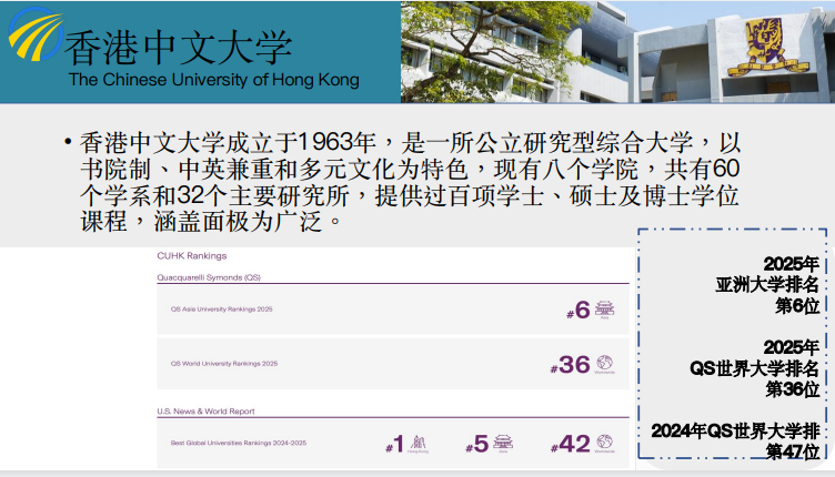 香港中文大学留学项目（内容，价格，特色，报名条件介绍）