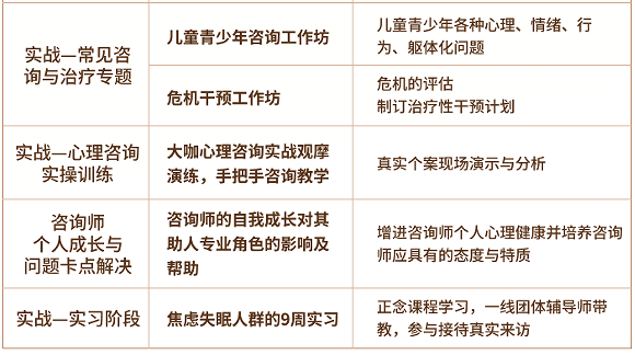 廖文婷心理咨询师执业培训项目班