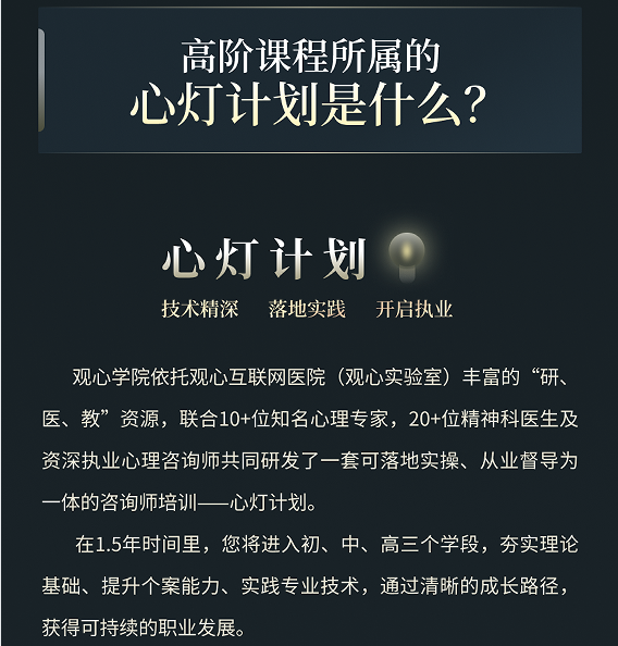 廖文婷心理咨询师高阶执业成长计划