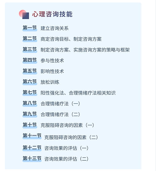 廖文婷心理咨询师专业技能培训