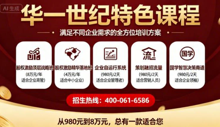 2026年华一世纪股权培训课程价格