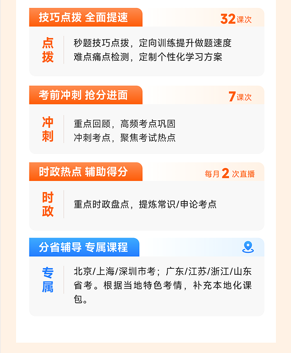 橙啦考公-国省考笔面定制私教班