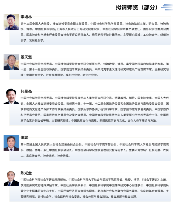 中国社会科学院大学社会与民族学院社会形势与社会治理现代化在职高级课程班