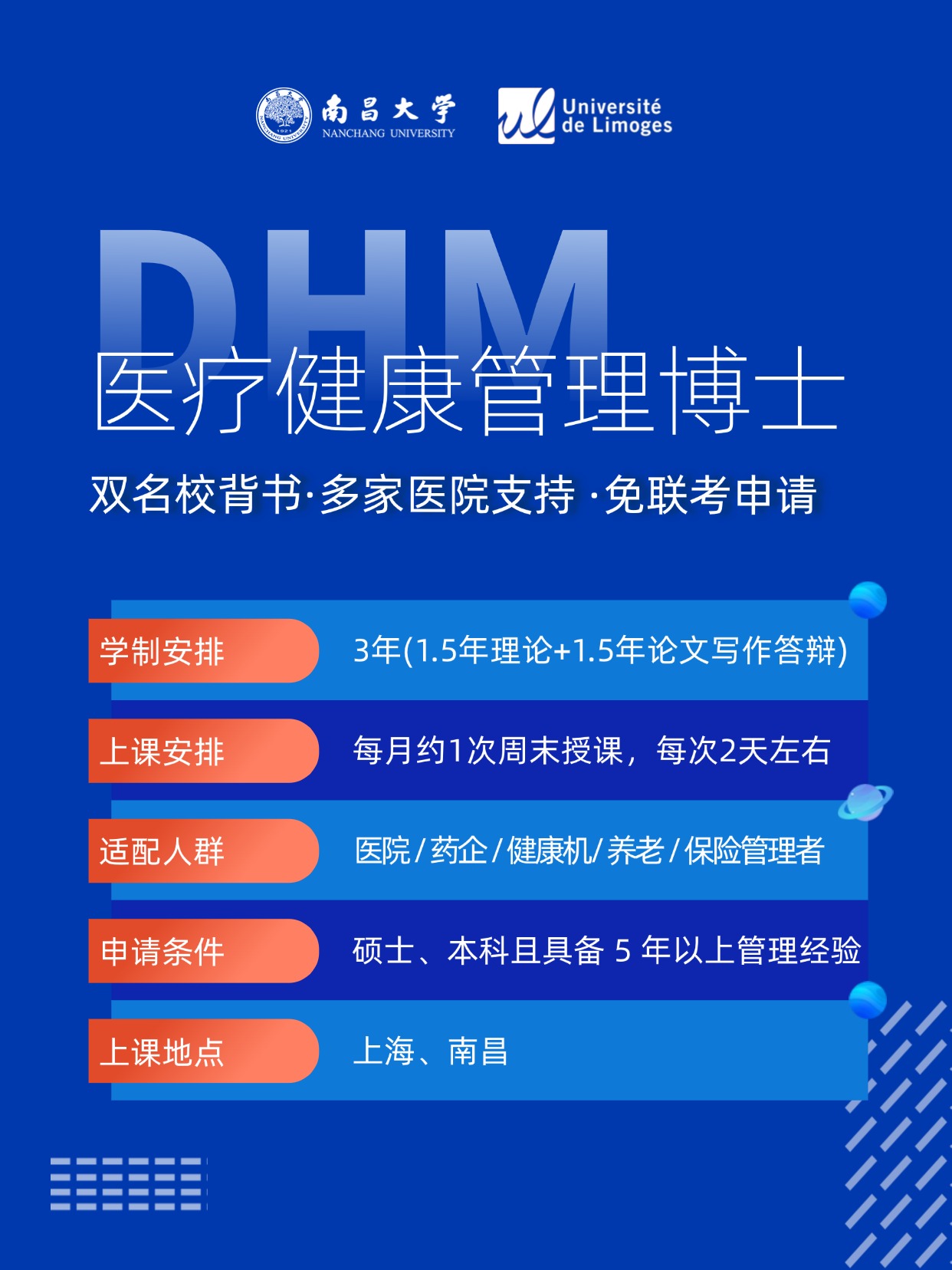 南昌大学与法国利摩日大学联合举办的医疗健康管理博士招生介绍