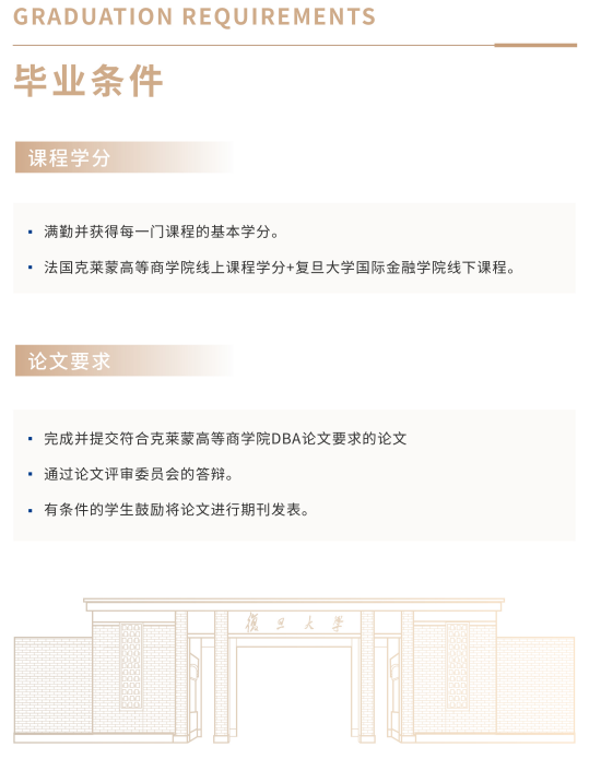 法国克莱蒙商学院DBA博士高级工商管理金融学者项目(复旦大学模块)