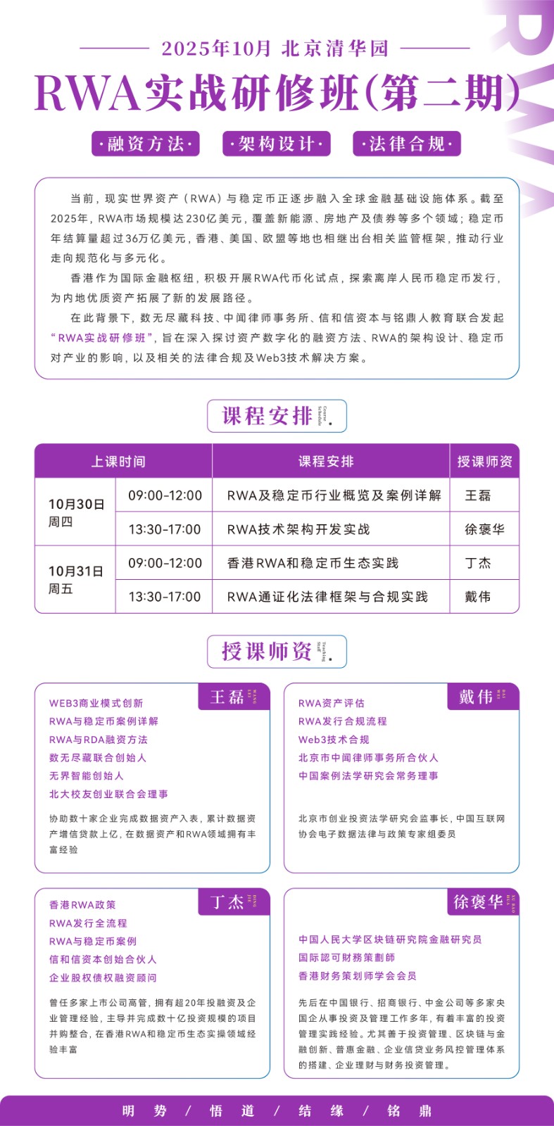 2025年10月30-31日RWA与稳定币实战研修班_丁杰_香港RWA和稳定币生态实践__徐褒华_RWA技术架构开发实践