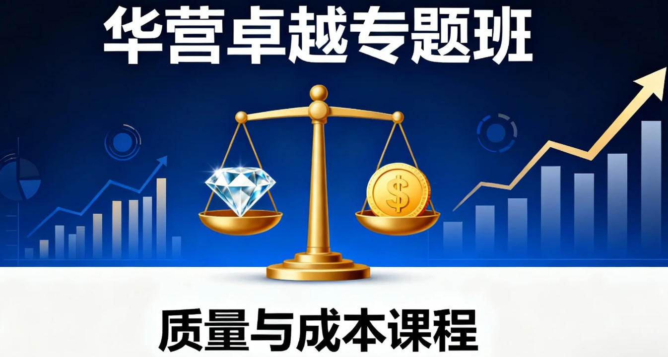 华营卓越专题班 - 质量与成本课程发布（内容，特色，收费，报名指南）