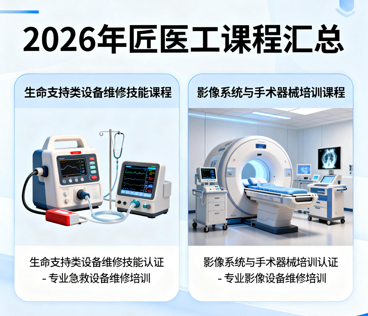 2026匠医工医疗设备维修培训课程介绍