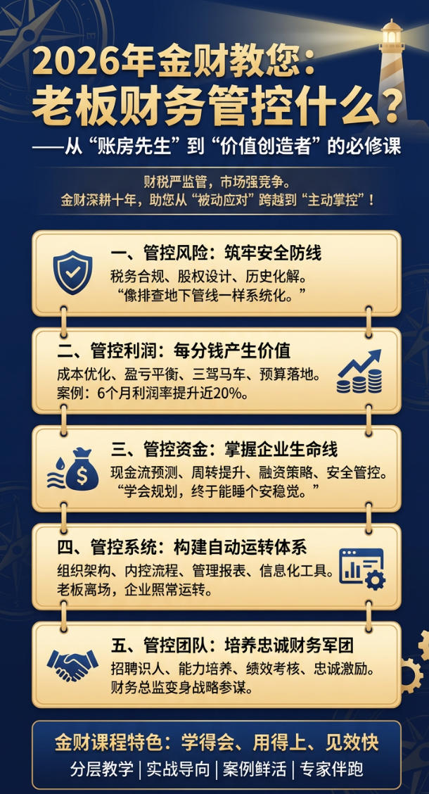 2026年金财教您老板财务管控什么