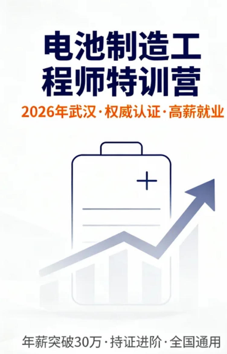 2026年电池制造工程师武汉报名开启：抢占新能源产业核心人才红利