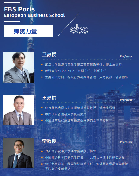 欧洲管理学院EBS Paris(国际酒店管理硕士)招生简章