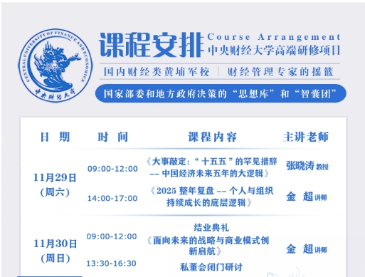 中央财经新金融班11月29-30 金超《面向未来的战略与商业模式创新启航》