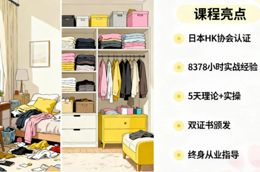 2026年居家收纳整理培训证书怎么考？