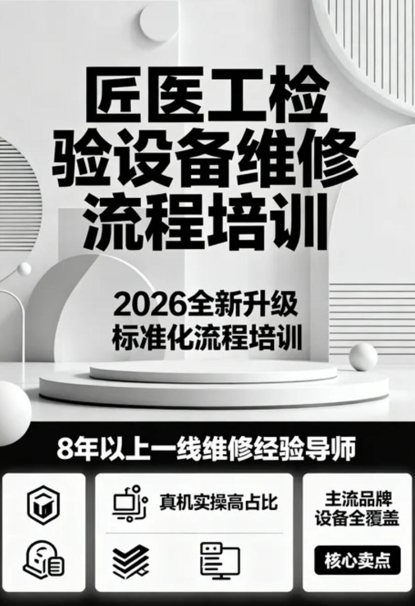 2026年匠医工医学检验设备维修培训班