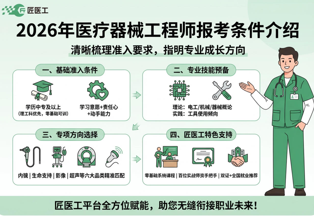 2026年医疗器械工程师报考条件介绍