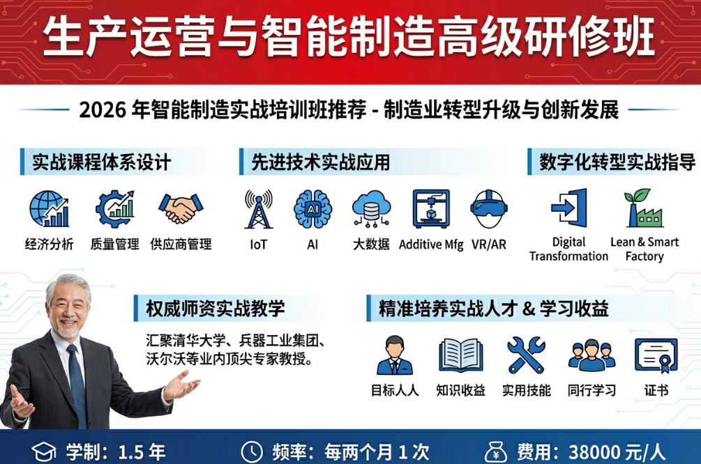 2026 年智能制造实战培训班推荐