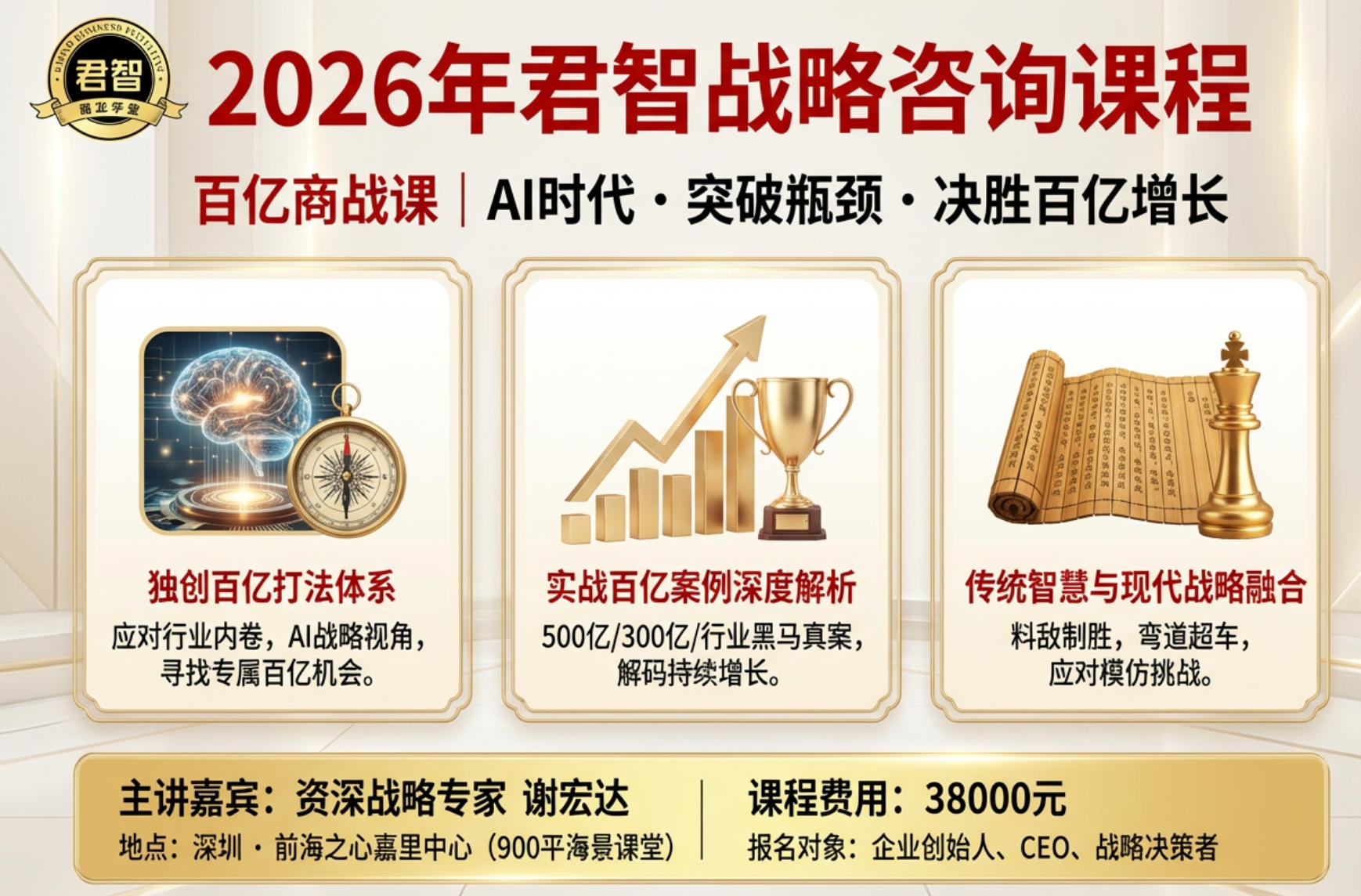 2026 年君智战略咨询课程是什么培训？