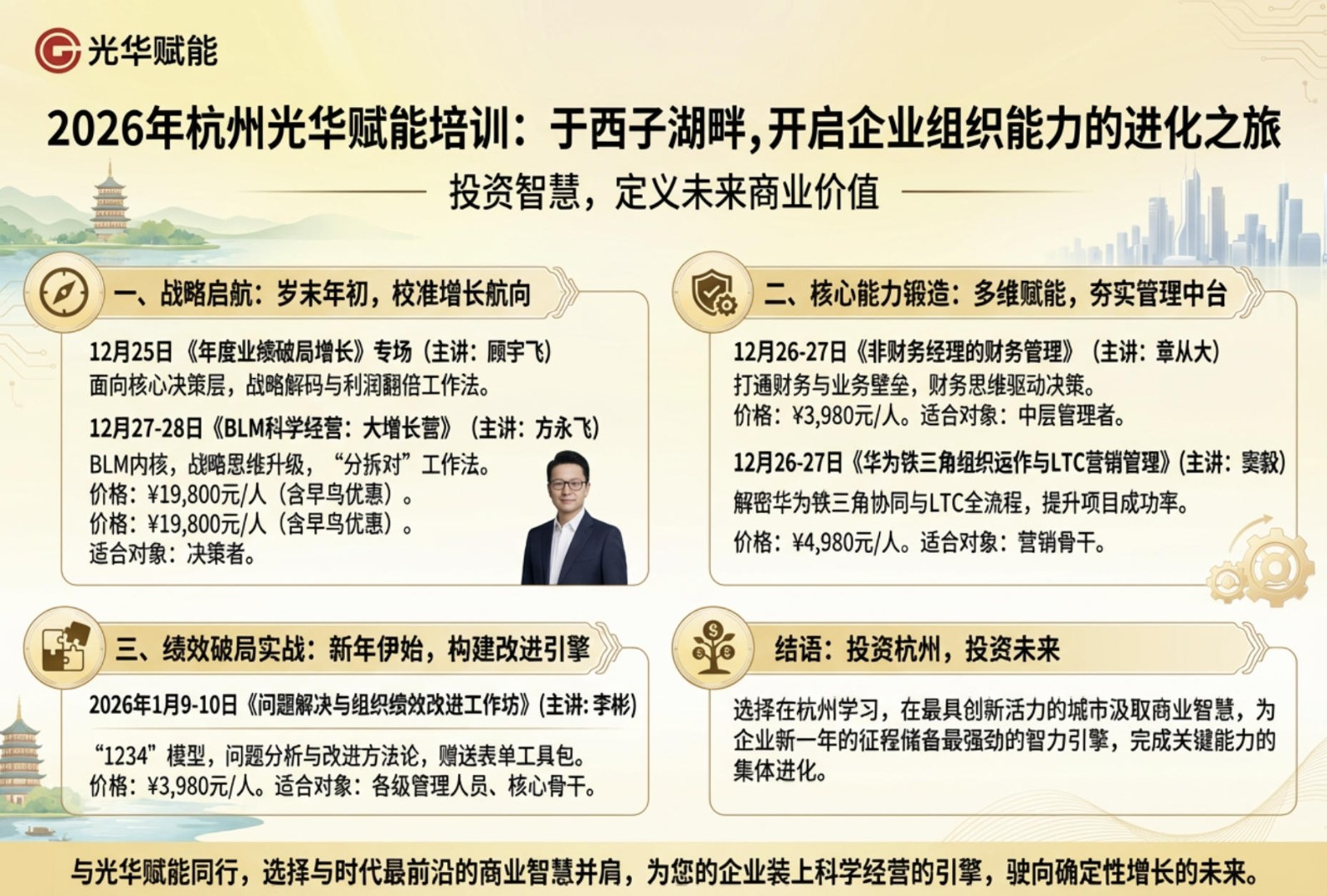 2026年杭州光华赋能培训:于西子湖畔,开启企业组织能力的进化之旅