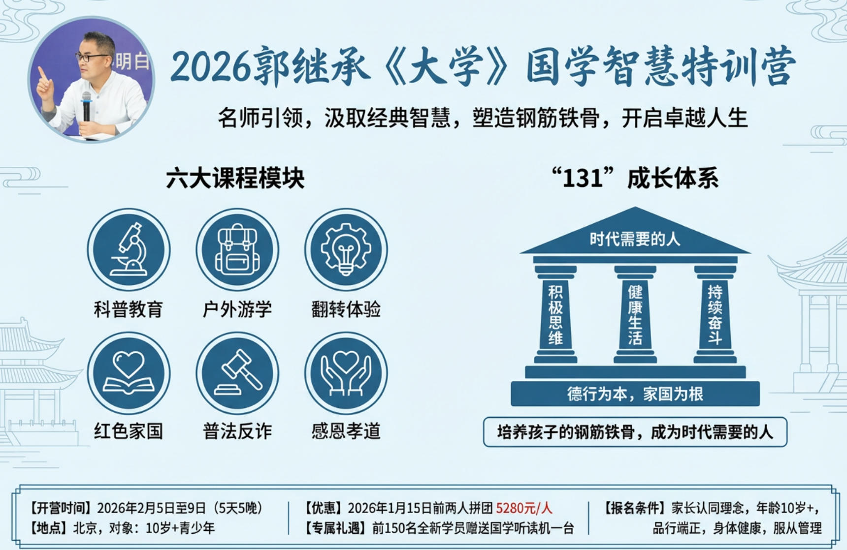 2026郭继承办的冬令营多少钱